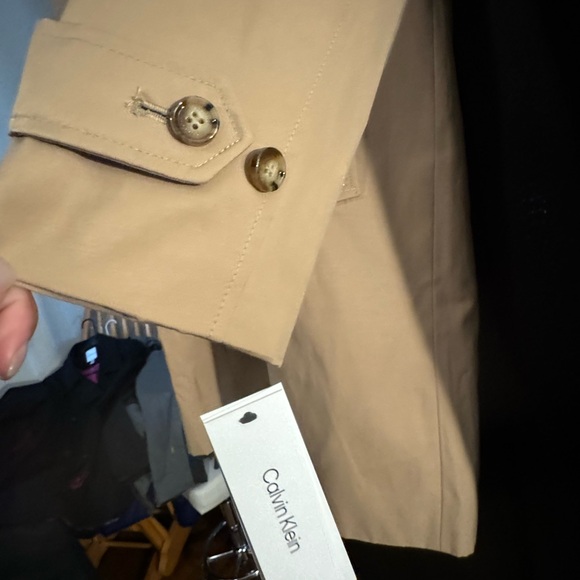 NWT Calvin Klein trench coat with hood - Picture 11 of 14